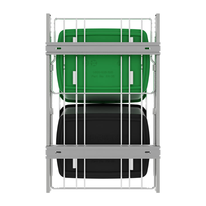 Rev-A-Shelf Double Pullout Trash Can 35 qt. for Kitchen, RV-18KD-1918C-S