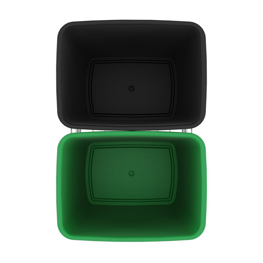 Rev-A-Shelf Double Pullout Trash Can 35 qt. for Kitchen, RV-18KD-1918C-S