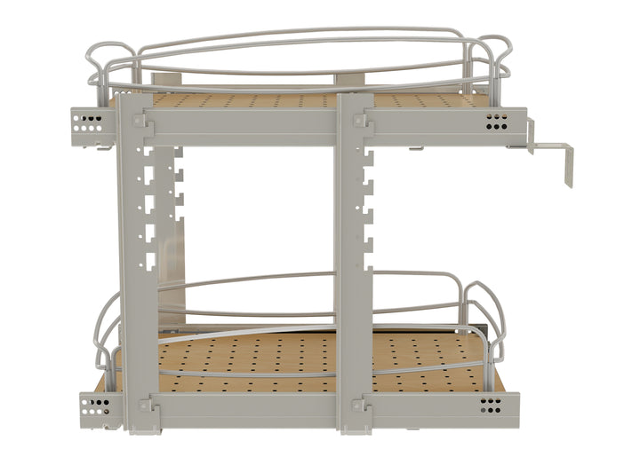 Rev-A-Shelf Two-Tier Solid Bottom Pullout Base Cabinet Organizer, 54BK-15SC-2-1