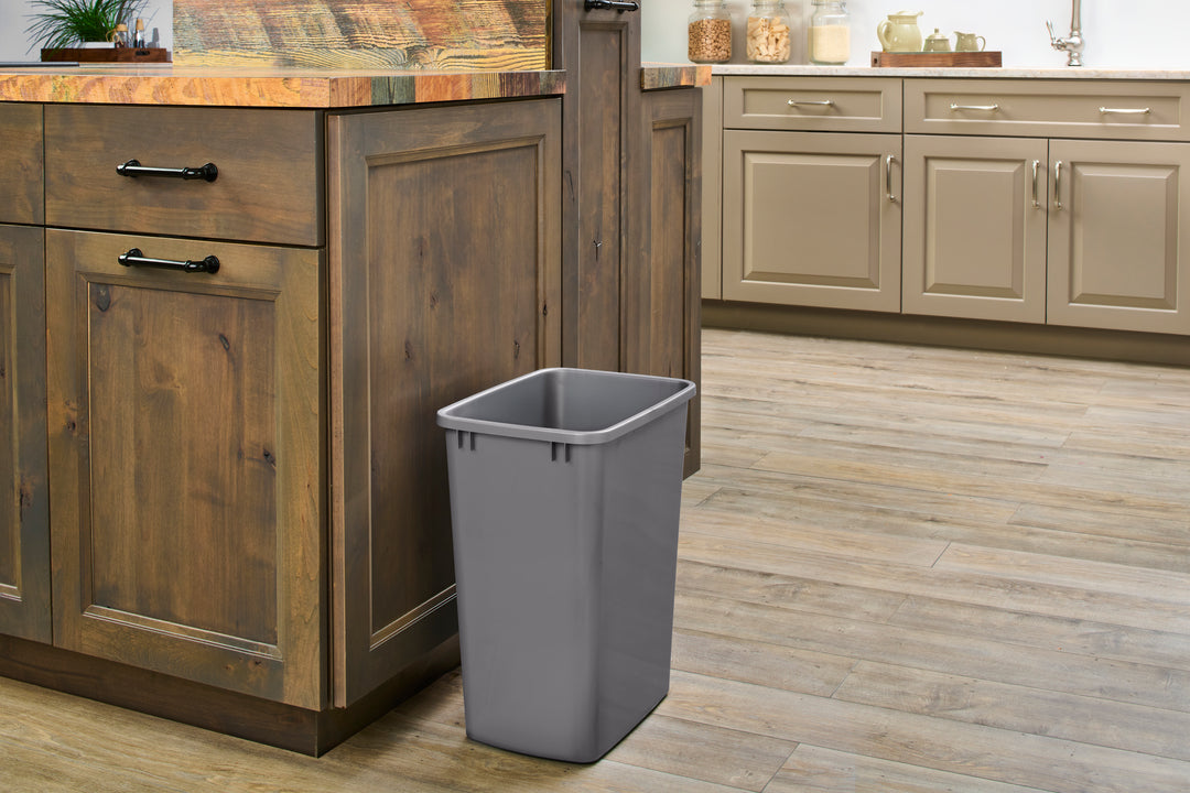 Rev-A-Shelf Polymer Replacement 35 qt. Trash Bin, Silver, 2 Pack, RV-35-17-2
