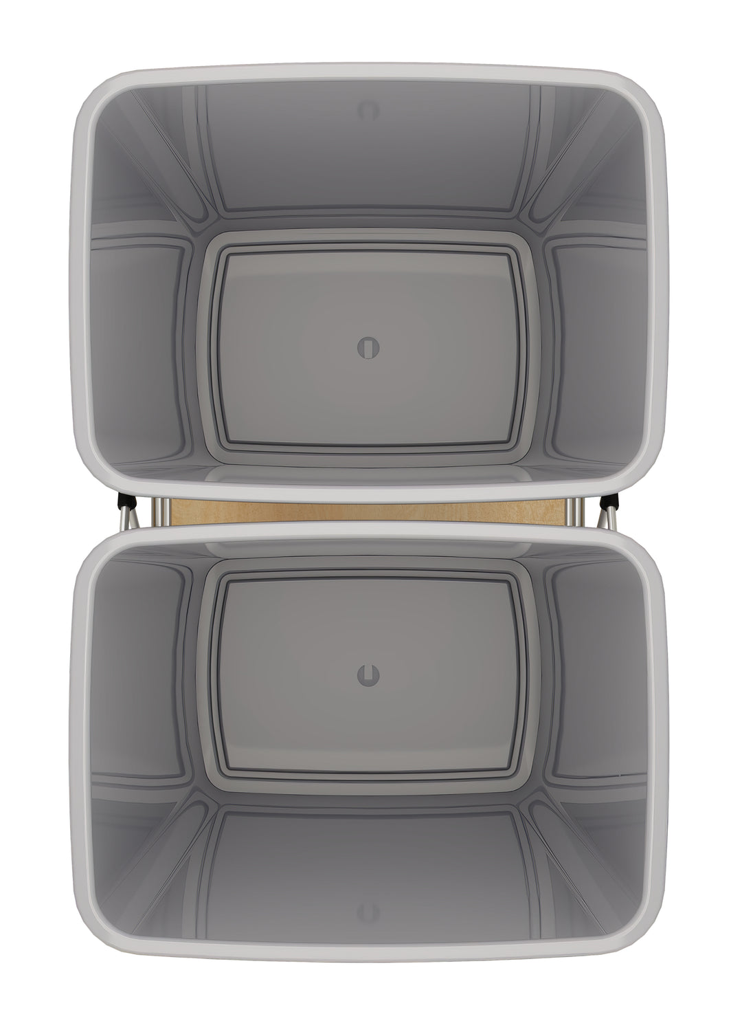 Rev-A-Shelf Double 35 qt. Pullout Trash Containers, Gray, 54WC-1835SC-17-1