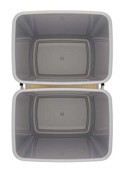 Rev-A-Shelf Double 35 qt. Pullout Trash Containers, Gray, 54WC-1835SC-17-1