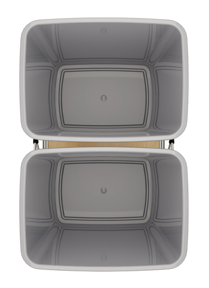 Rev-A-Shelf Double 35 qt. Pullout Trash Containers, Gray, 54WC-1835SC-17-1