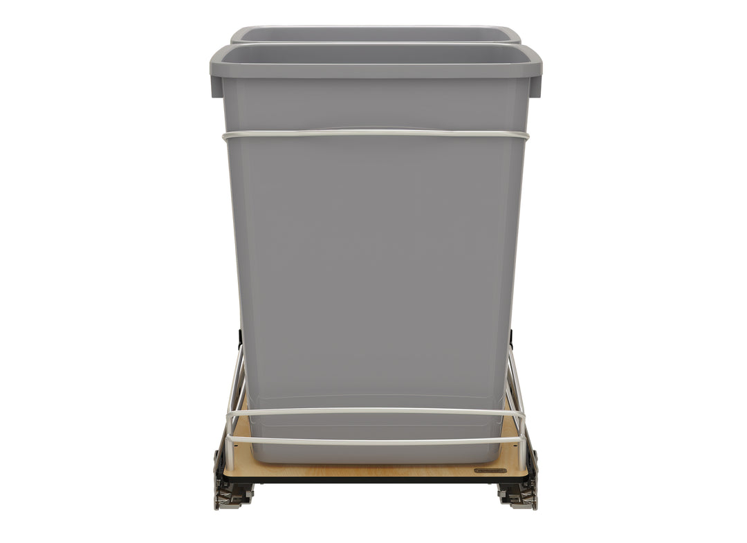 Rev-A-Shelf Double 35 qt. Pullout Trash Containers, Gray, 54WC-1835SC-17-1
