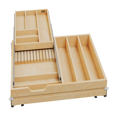 Rev-A-Shelf Maple Two-Tier Combo Drawer System w/BLUM Soft-Close, 4WTCD-30HSC-1