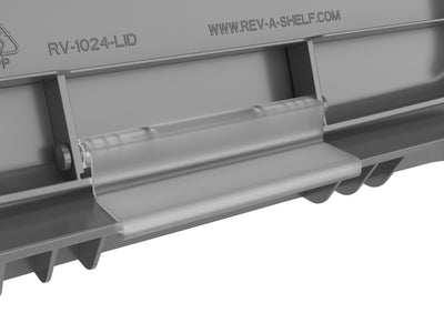 Rev-A-Shelf 27 qt. Trash Can Replacement Lid, Silver, RV-1024-LID-17-1-40 - VMInnovations