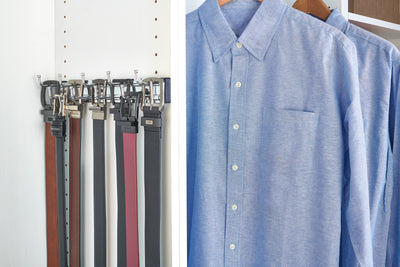 Rev-A-Shelf 14" Sliding Belt Rack for Custom Closet Systems, Chrome, BRC-14CR