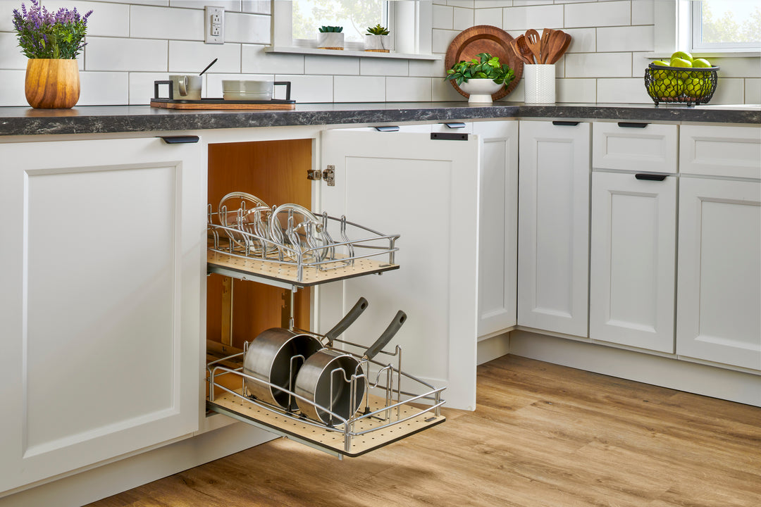 Rev-A-Shelf Kitchen Drawer Lid Organizer for Drawer Pegboards, Chrome, 5DLD-1-CR