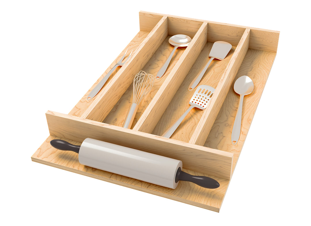 Rev-A-Shelf Natural Maple Right Size Utensil Drawer Insert, 13-1/4" x 19-1/2"