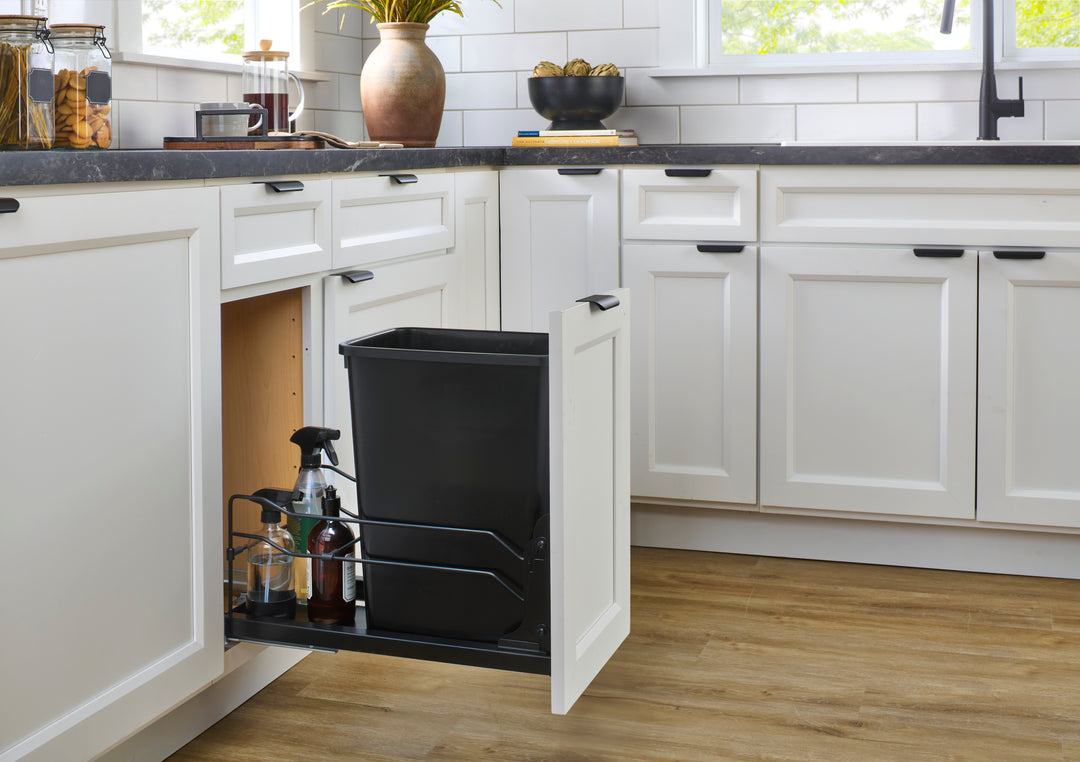 Rev-A-Shelf Pullout Kitchen Trash Can 50 qt. with Soft-close, 53WC-1550SCDM-112