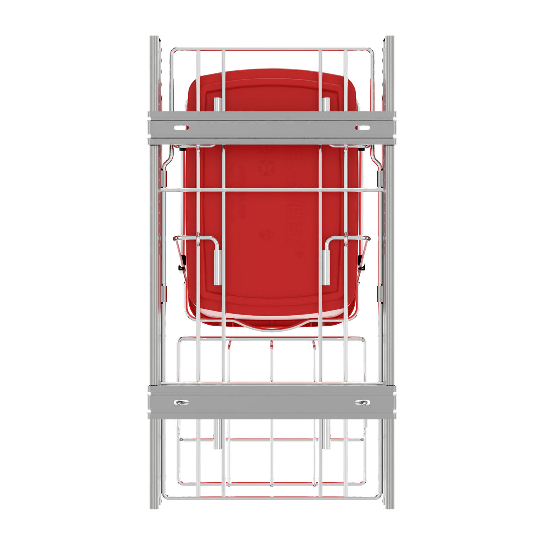 Rev-A-Shelf Pullout Trash Can 35 qt. for Kitchen Cabinets, Red, RV-12KD-16C-S