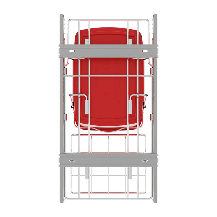 Rev-A-Shelf Pullout Trash Can 35 qt. for Kitchen Cabinets, Red, RV-12KD-16C-S