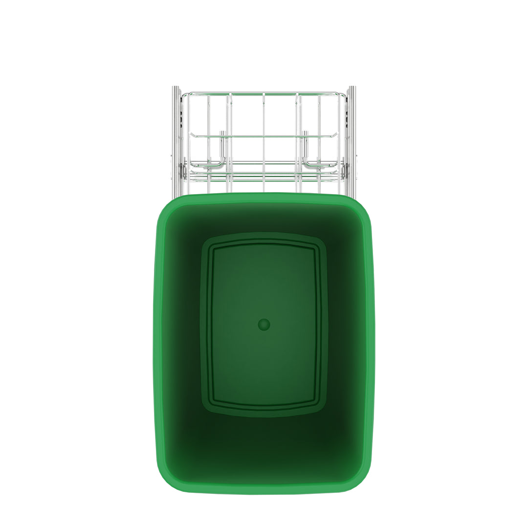 Rev-A-Shelf Pullout Trash Can 35 qt. for Kitchen Cabinets, Green, RV-12KD-19C-S