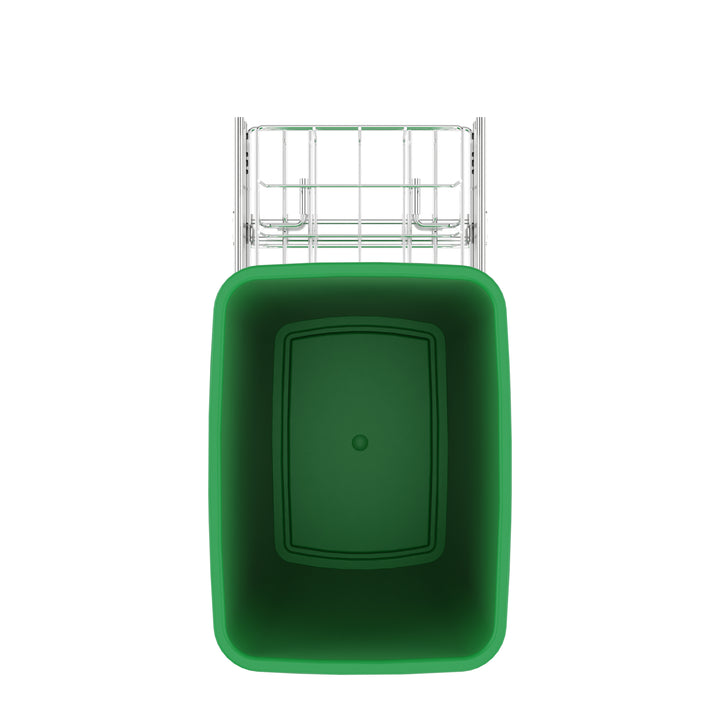 Rev-A-Shelf Pullout Trash Can 35 qt. for Kitchen Cabinets, Green, RV-12KD-19C-S