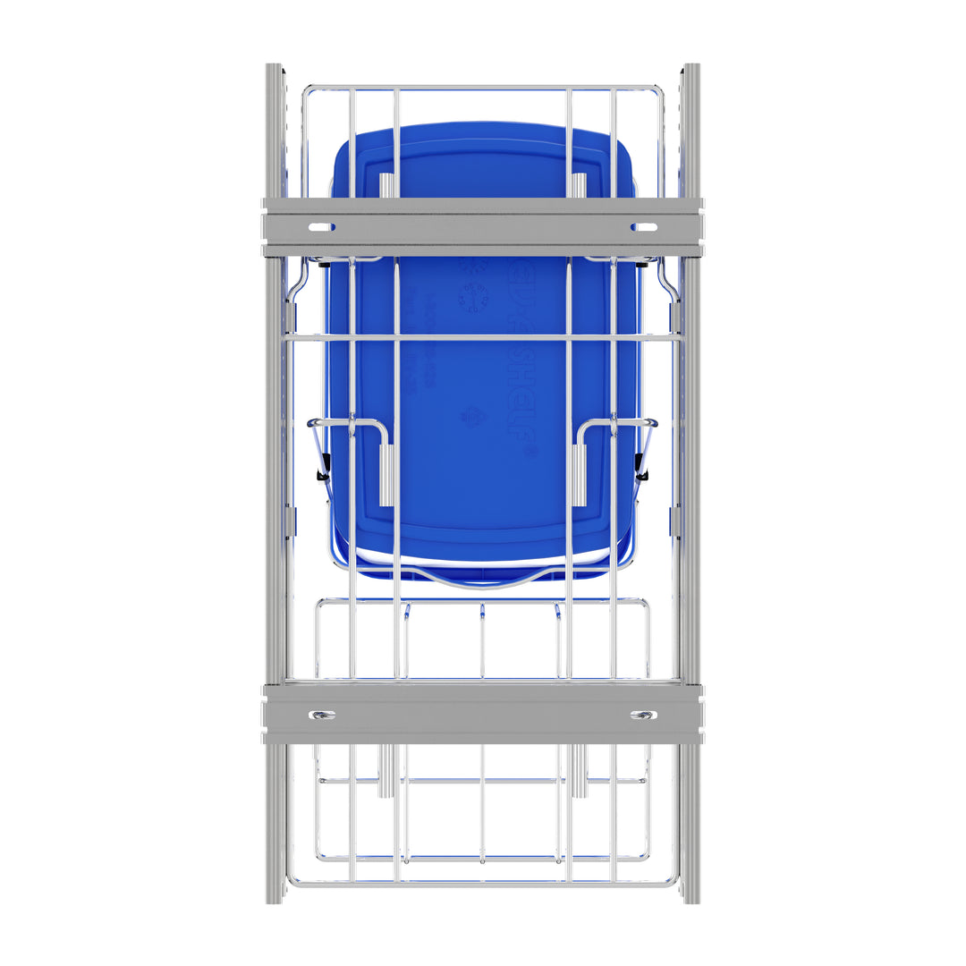 Rev-A-Shelf Pullout Trash Can 35 qt. for Kitchen Cabinets, Blue, RV-12KD-22C-S