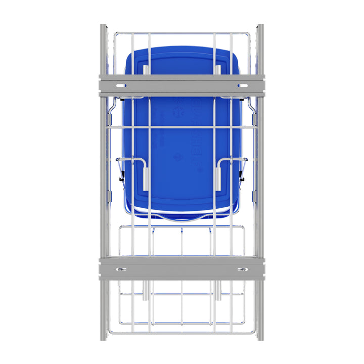 Rev-A-Shelf Pullout Trash Can 35 qt. for Kitchen Cabinets, Blue, RV-12KD-22C-S