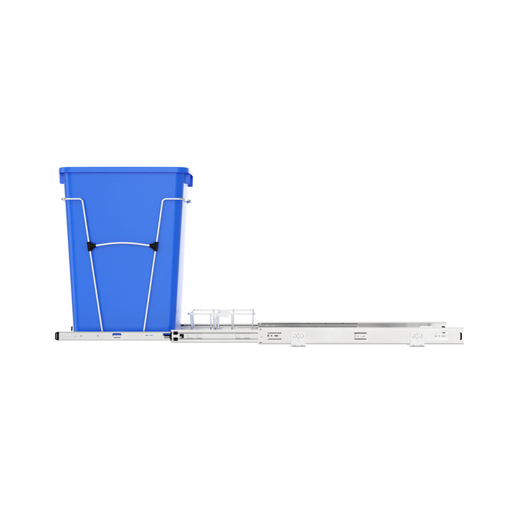 Rev-A-Shelf Pullout Trash Can 35 qt. for Kitchen Cabinets, Blue, RV-12KD-22C-S
