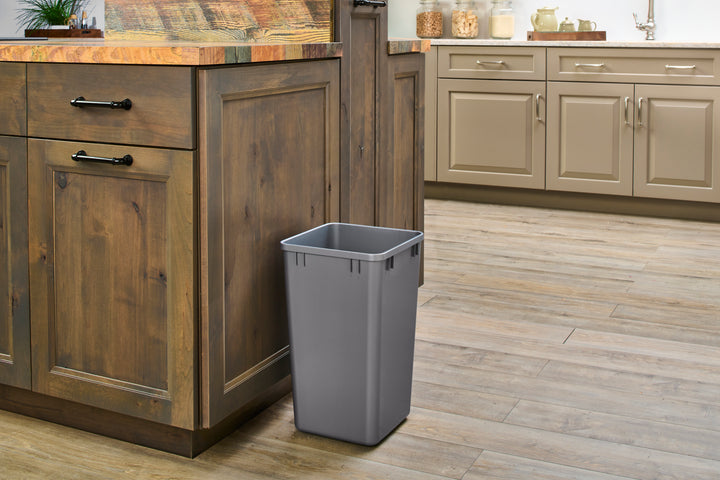 Rev-A-Shelf Polymer Replacement 27 qt. Trash Bin, Silver, 2 Pack, RV-1024-17-2