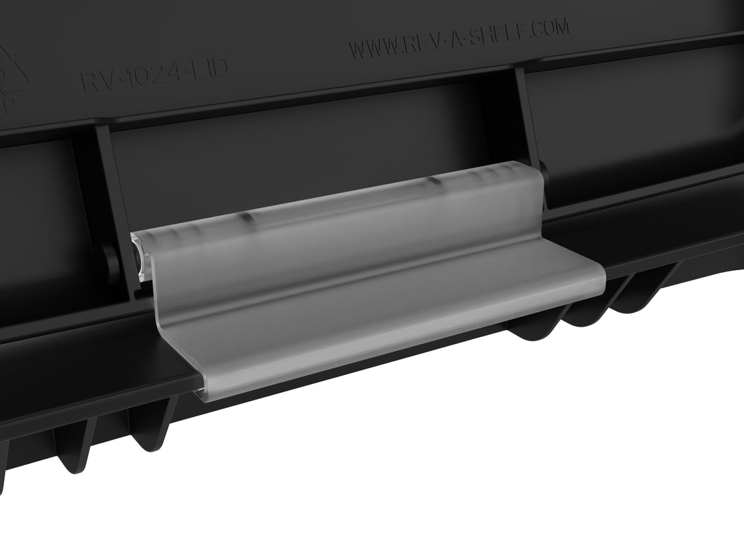 Rev-A-Shelf 27 qt. Trash Can Replacement Lid, Black, RV-1024-LID-18-1-40 - VMInnovations