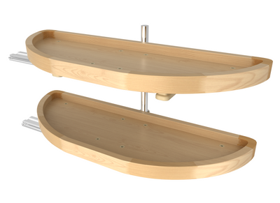 Rev-a-Shelf 32" Lazy Susan Half-Moon Shaped 2-Shelf Turner, 4WLS882-32-570