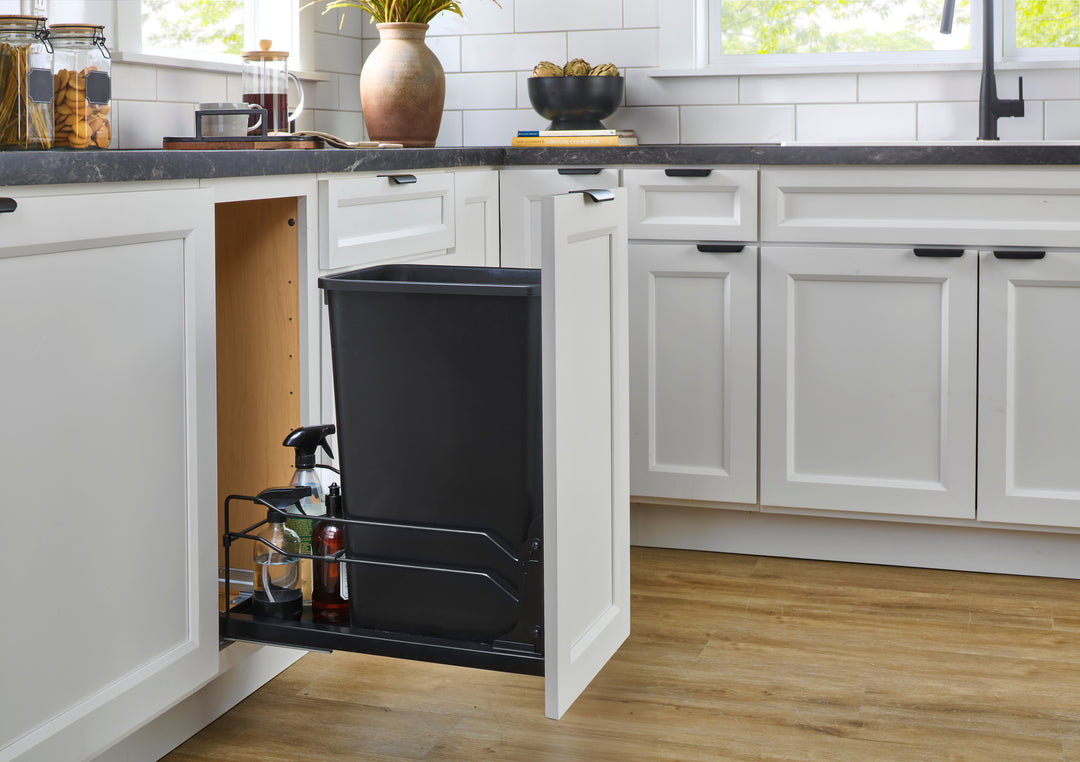Rev-A-Shelf Pullout Kitchen Trash Can 50 qt. with Soft-Close, 53WC-1550SCDM-118