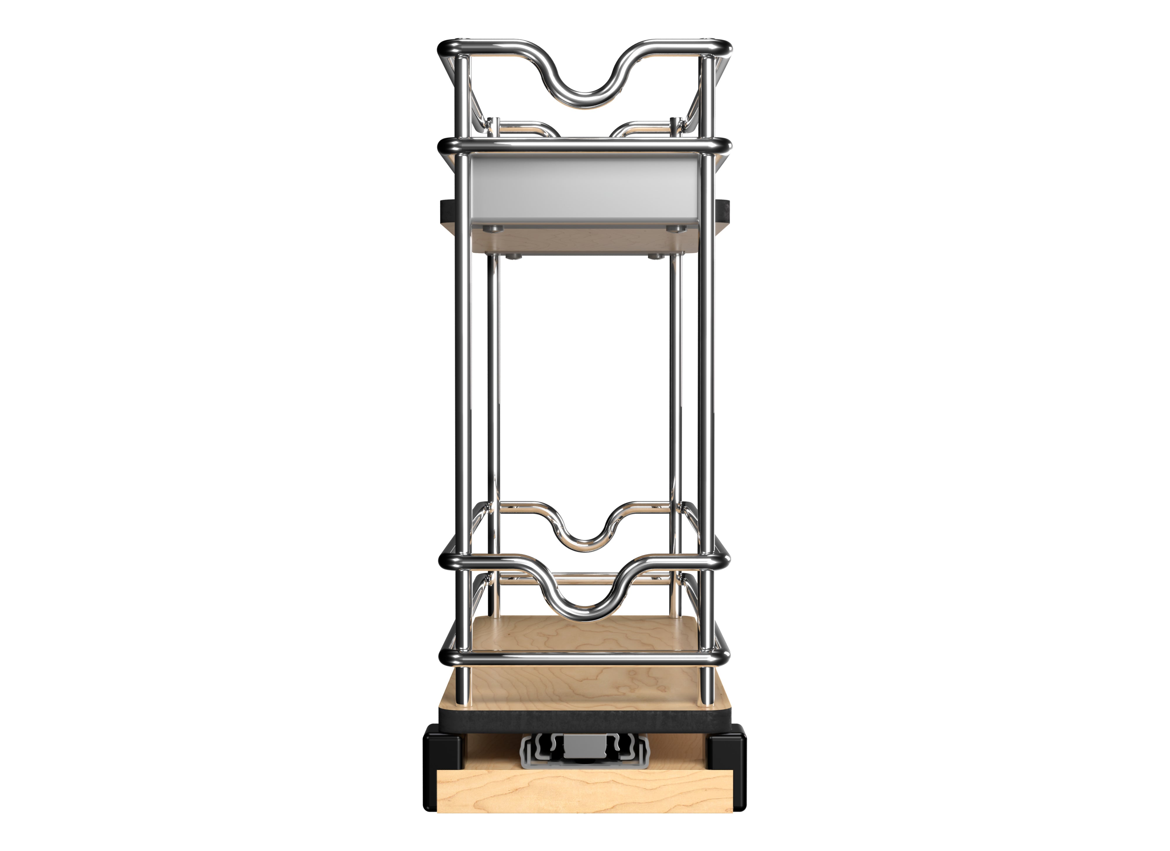 Rev-A-Shelf 5" Pullout Organizer for Cabinets, 2 Tier Upright Shelf, 5WU2-5W1-1