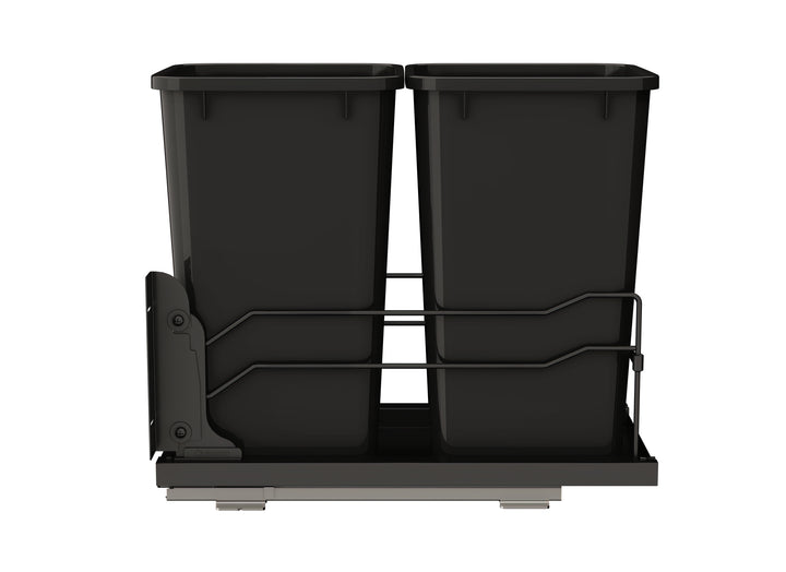 Rev-A-Shelf Double Pullout Kitchen Trash Can 27 qt. Soft-Close 53WC-1527SCDM-218