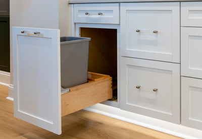 Rev-A-Shelf Pullout Trash Can 35 qt. w/Soft-close Soft-open, 4WCBM-15DM-1 - VMInnovations