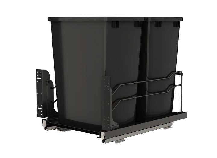 Rev-A-Shelf Double Pullout Kitchen Trash Can 35 qt. Soft-Close 53WC-1835SCDM-218 - VMInnovations