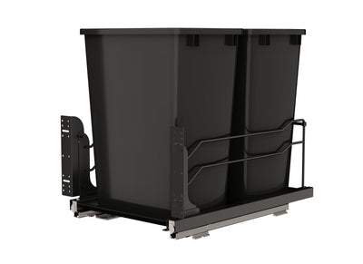 Rev-A-Shelf Double Pullout Kitchen Trash Can 35 qt. Soft-Close 53WC-1835SCDM-218