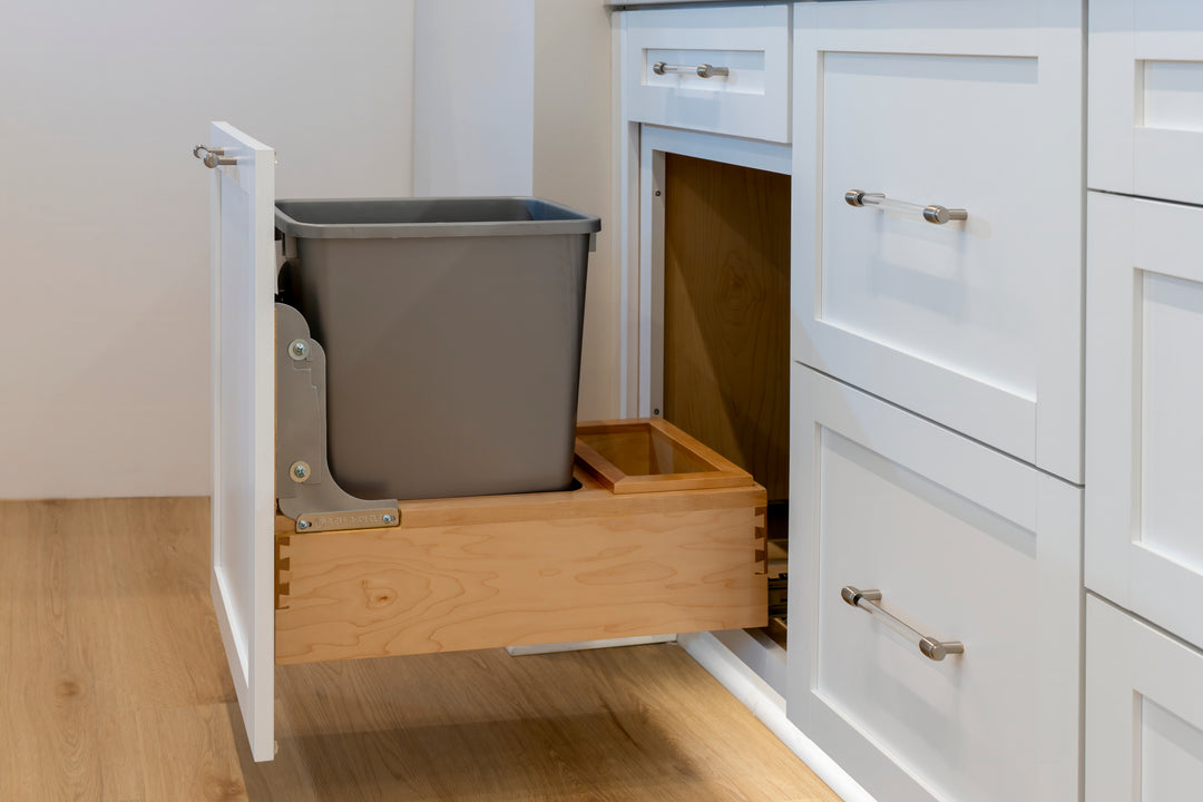 Rev-A-Shelf Pullout Trash Can 35 qt. w/Soft-close Soft-open, 4WCBM-15DM-1