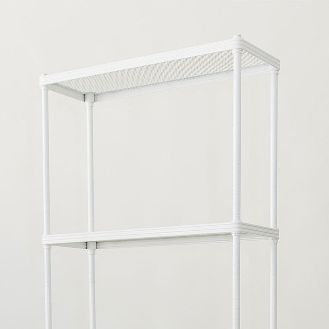 Design Ideas MeshWorks 3 Tier Metal Bathroom Storage Shelving Unit Rack, White - VMInnovations