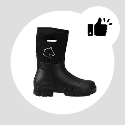 Master Rancher Waterproof Work Farm Boots Unisex Men's 12 Women's 14, Black - VMInnovations