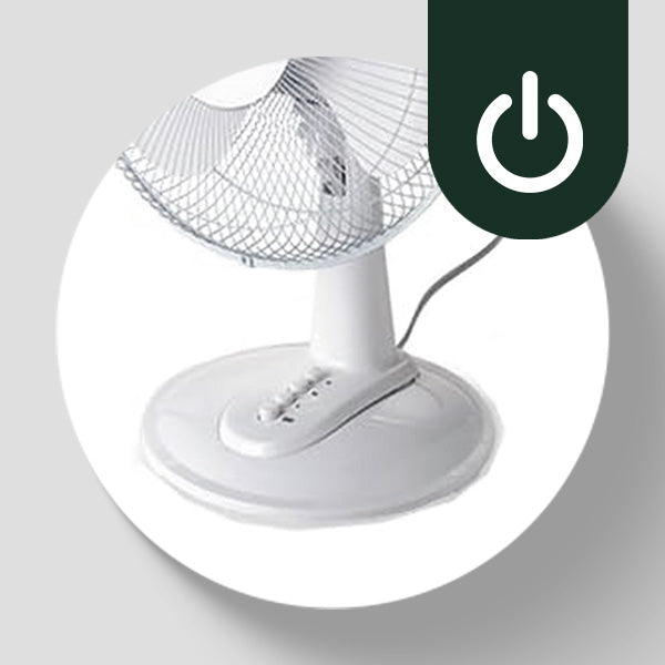 HomePointe Westpointe 12 Inch Table Fan w/ 3 Speed Settings for Home and Office - VMInnovations