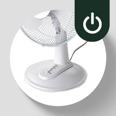 HomePointe Westpointe 12 Inch Table Fan w/ 3 Speed Settings for Home and Office - VMInnovations