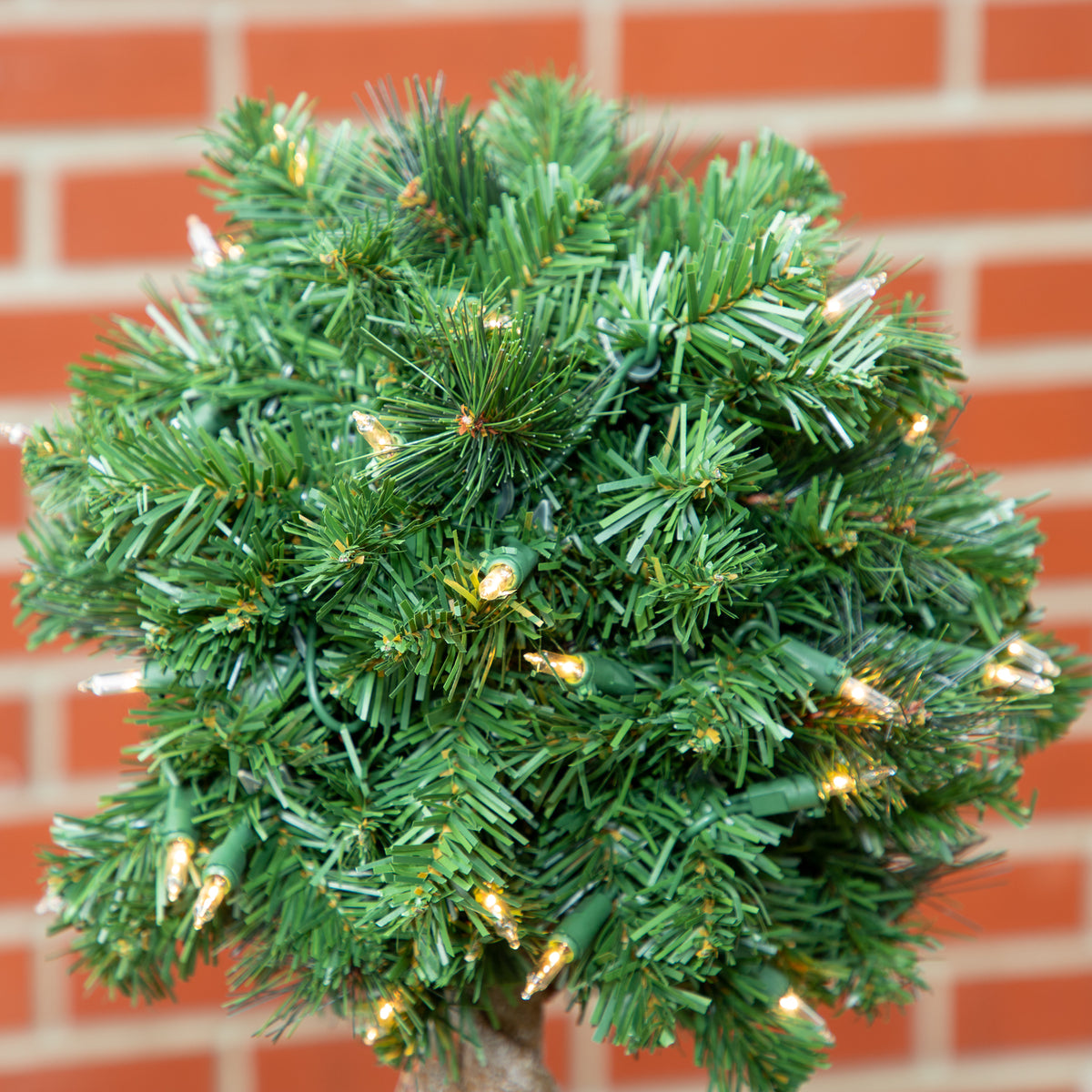 Home Heritage 4 Foot Artificial Tree w/ Lights + 4 Ft Spiral Pine Tree w/ Lights