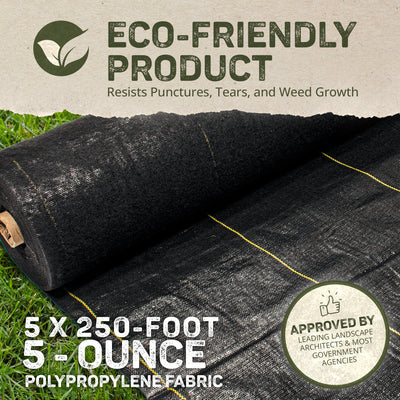 DeWitt P5 Pro 5 Commercial Landscape 5-Oz Weed Barrier Fabric, (2) (Open Box)