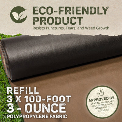 DeWitt Weed Barrier Pro Landscape Fabric in Brown (3oz), 3' x 100' (Open Box)
