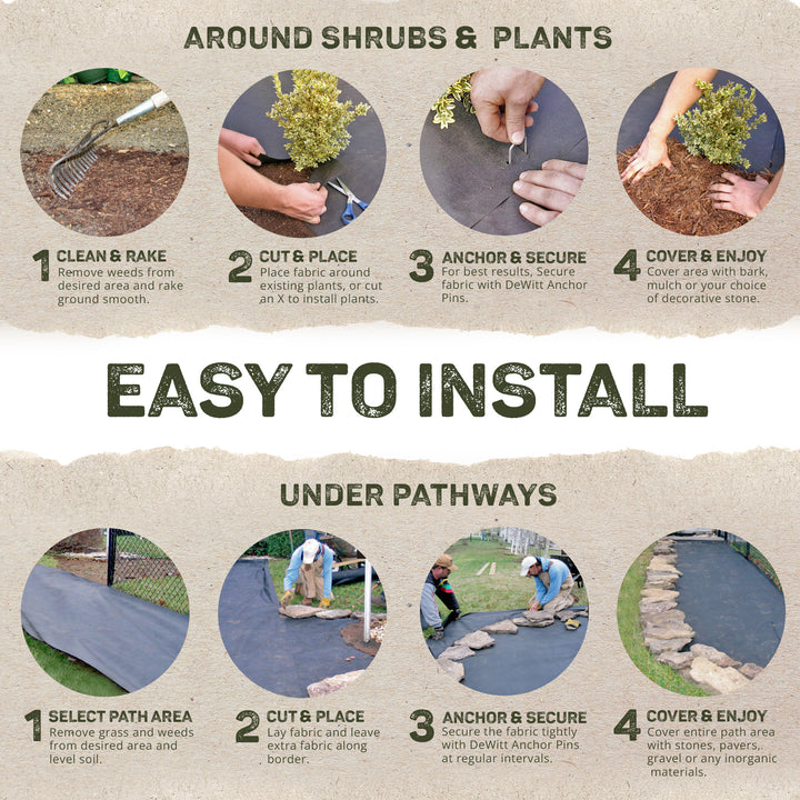 DeWitt Weed Barrier Pro Landscape Fabric in Brown (3 Ounces), 3' x 100' Refill