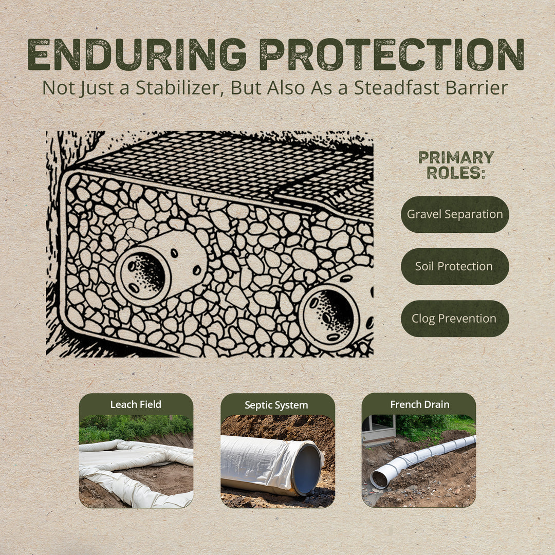 DeWitt .55 Oz Septic Fabric with Non Woven Polypropylene Material 4'x300' (Used)