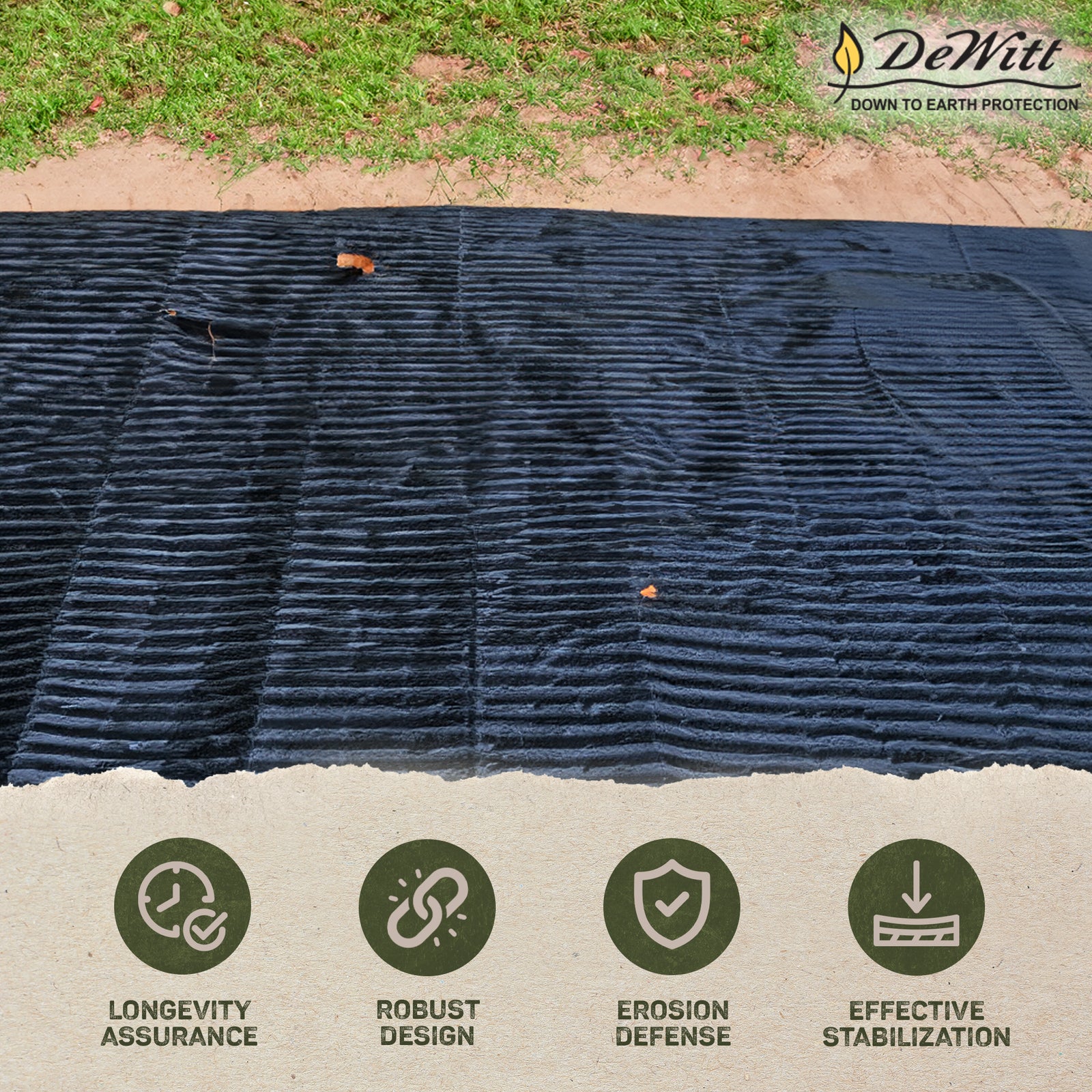 DeWitt Non Woven 4Oz Filter Fabric Patio or Sidewalk Protection Cover, 4' x 100' - VMInnovations