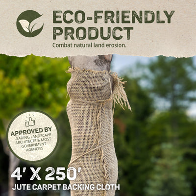 DeWitt 4x250' 5.5 Oz Natural Gardening Landscape Burlap Fabric Roll (Open Box)