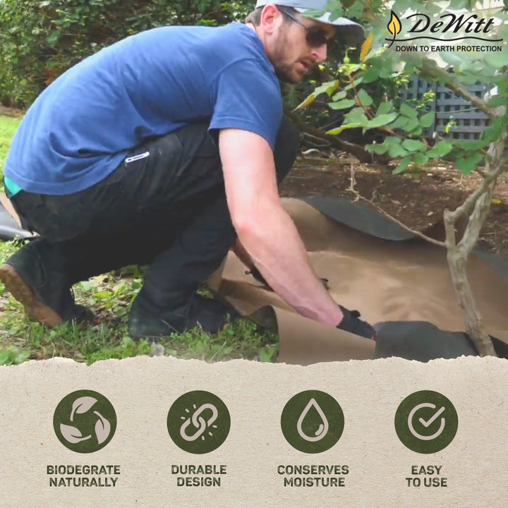 DeWitt 4x300 Ft Natural Biodegradable Paper Mulch Garden Weed Barrier (Open Box)