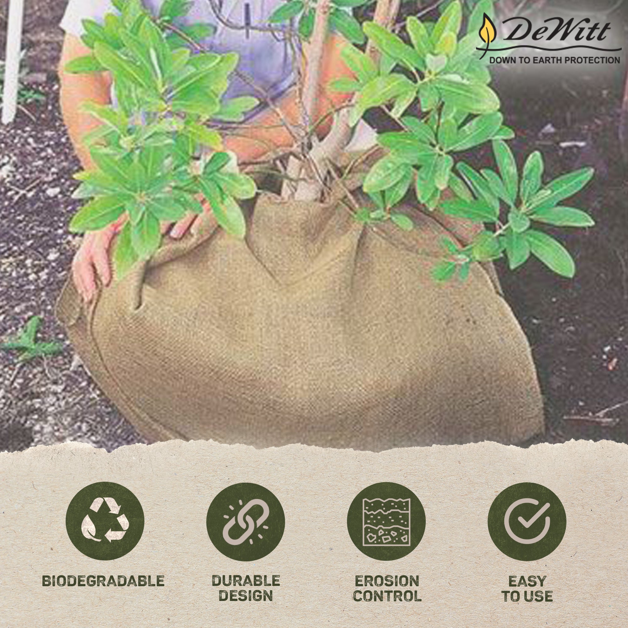 DeWitt 4x250' 5.5 Oz Natural Gardening Landscape Burlap Fabric Roll (Open Box)