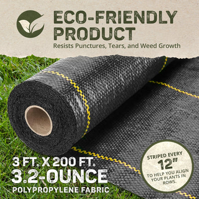 DeWitt Sunbelt 3' Woven Weed Barrier Landscape Fabric Cover, 200 Feet (Open Box)