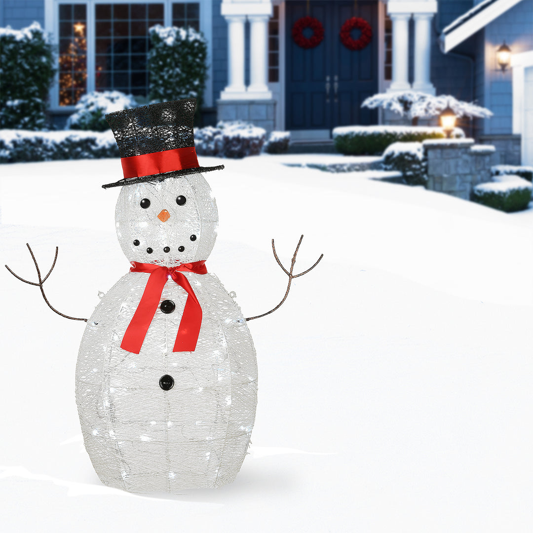 National Tree Company 36 Inch Prelit Snowman Decoration w/ Lights (Open Box)