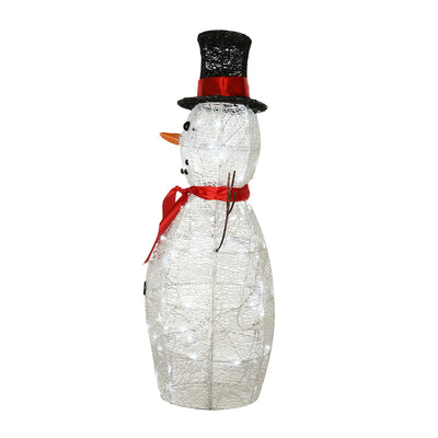 National Tree Company 36 Inch Prelit Snowman Decoration w/ Lights (Used) - VMInnovations