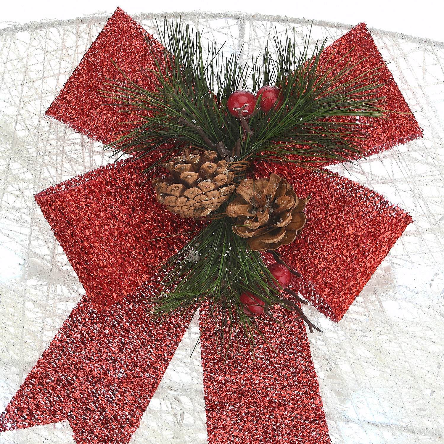 National Tree Company Pre Lit White Sisal Reindeer & Sleigh Decor (Used) - VMInnovations