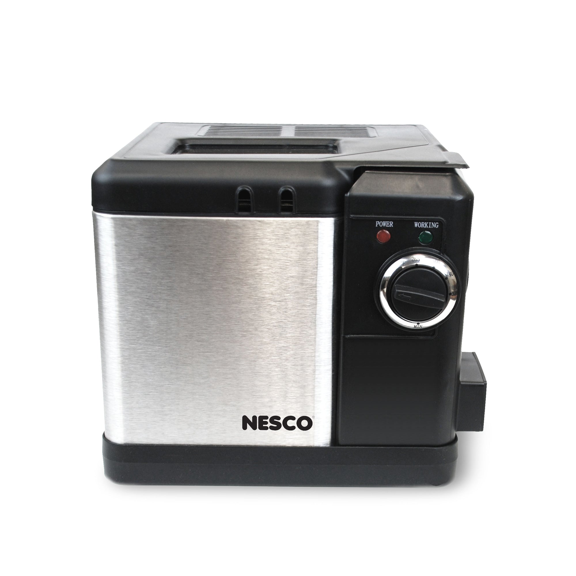 Nesco 2.5 Liter Capacity 1600 Watt Stainless Steel Food Deep Fryer, Silver(Used)