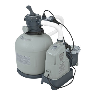 Intex Saltwater System & Sand Filter Pump w/ Pool Replacement Hose(2 Pack)